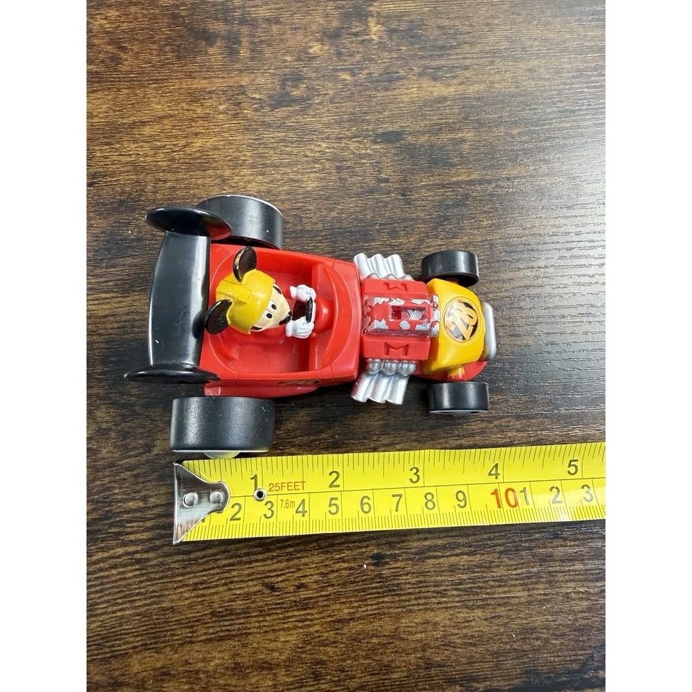 Disney Mickey Mouse Race Car Toy Decopac Cake Topper #28 Vintage Plastic Figure - Picture 8 of 9